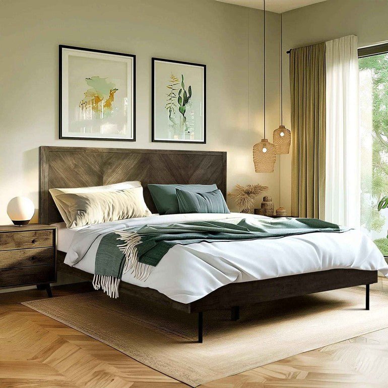 Alander Solid Wood Bed Frame - HearthHub