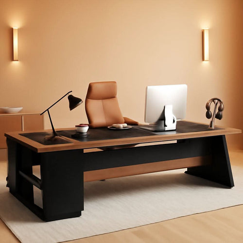 78 Inch Executive Desk Featuring Ample Storage Cabinets - HearthHub