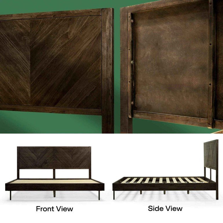 Alander Solid Wood Bed Frame - HearthHub