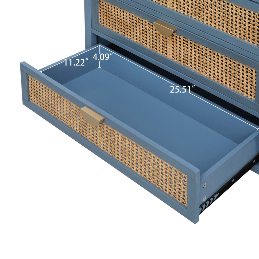 3 Drawer Cabinet, Natural Rattan, American Furniture - HearthHub