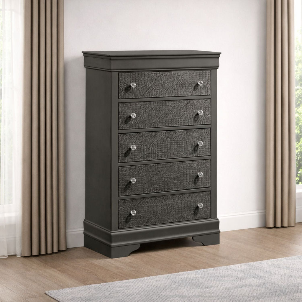 Blaze - Modern 5 Drawer Chest - HearthHub