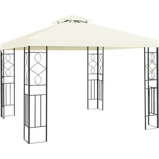 2 Tiers 10 x 10 Feet Patio Gazebo Canopy Tent - HearthHub