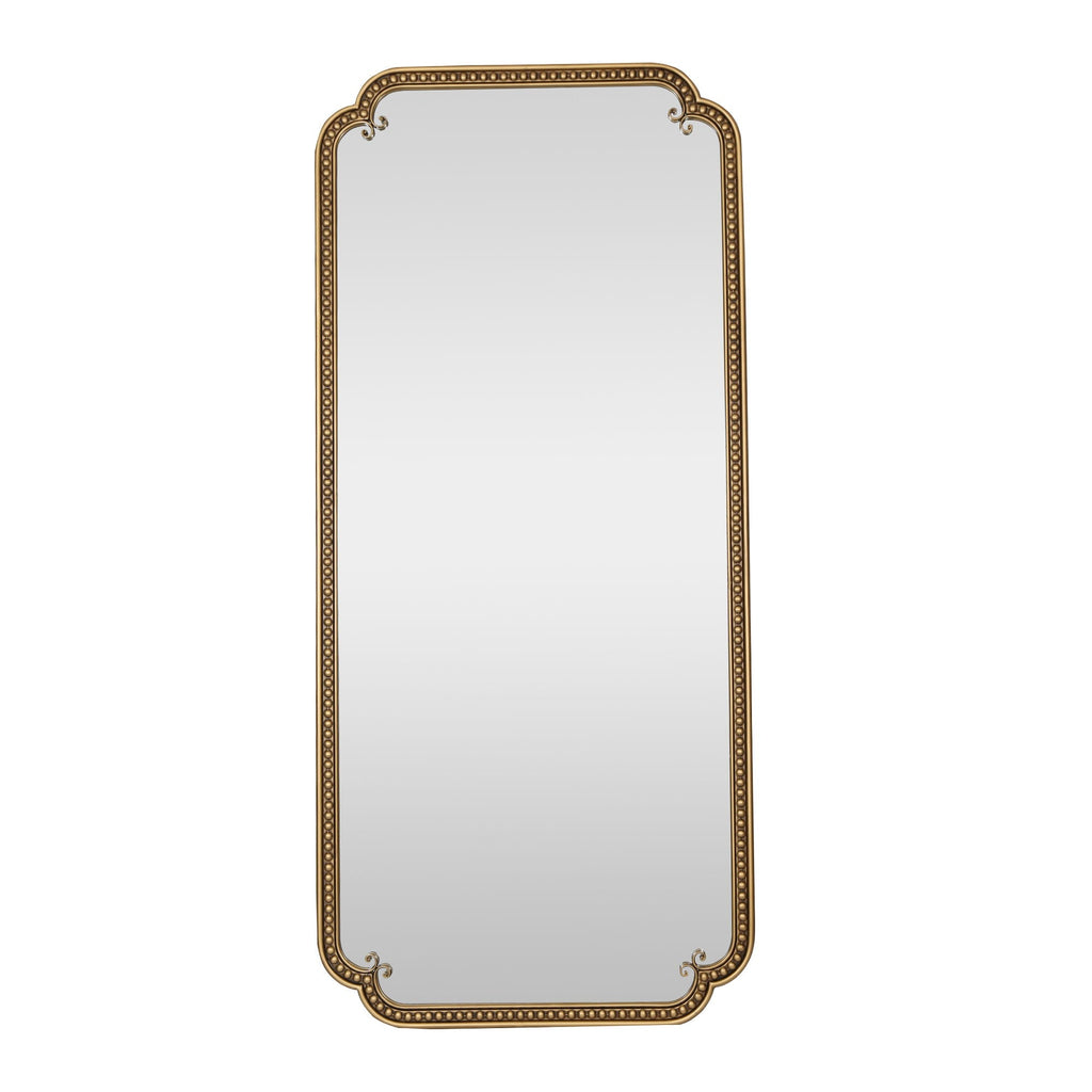Full Length Mirror With Stand, Floor Standing Dressing For Bedroom - Antique Gold - HearthHub