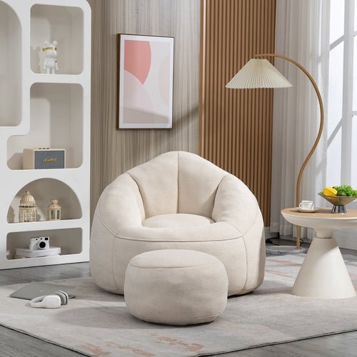 LuneluX_Home – CloudSoft Bean Bag Chair with Footrest - HearthHub