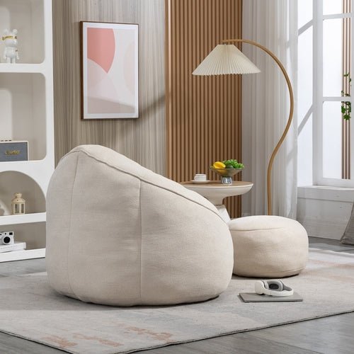 LuneluX_Home – CloudSoft Bean Bag Chair with Footrest - HearthHub