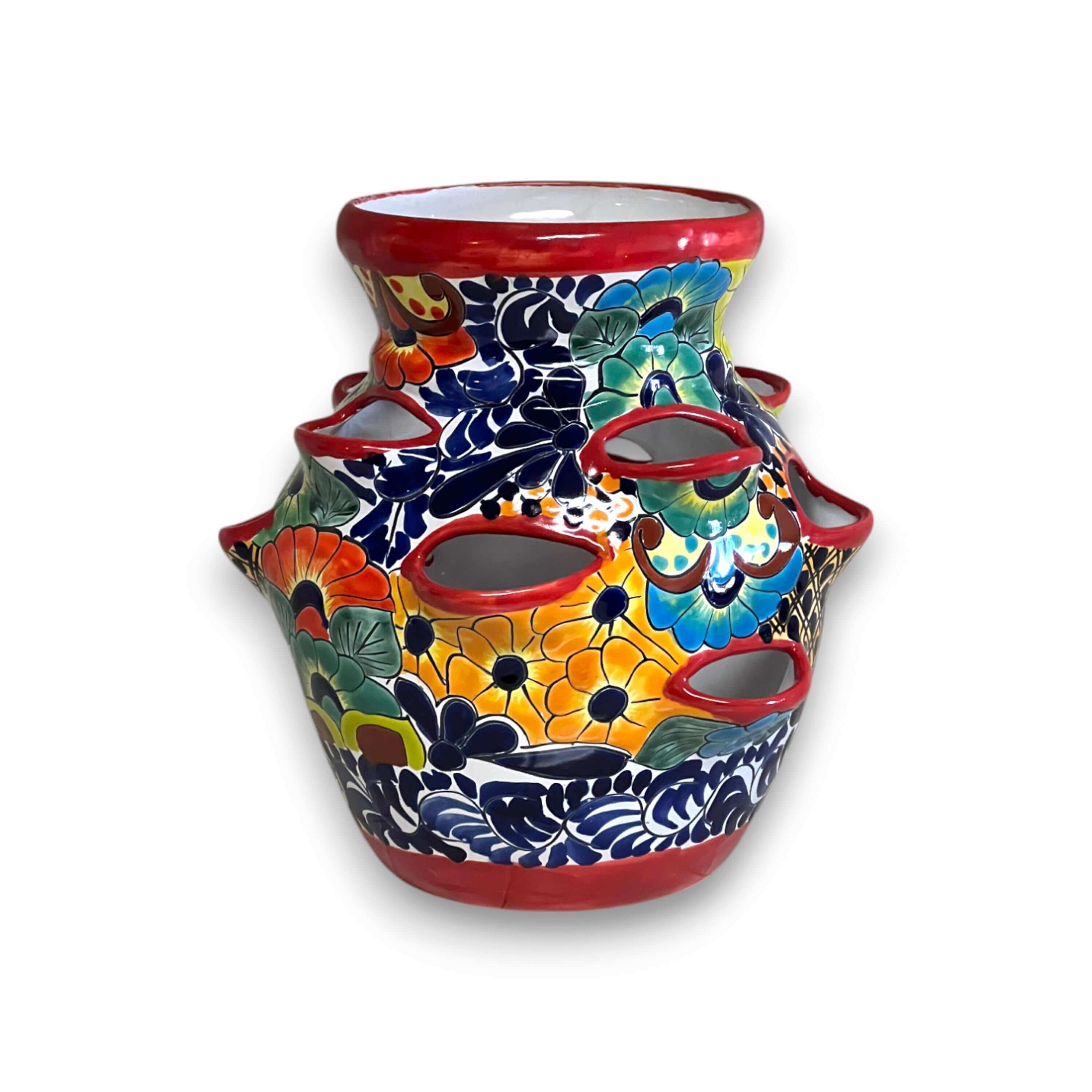 Hand-Painted Talavera Strawberry Planter - HearthHub