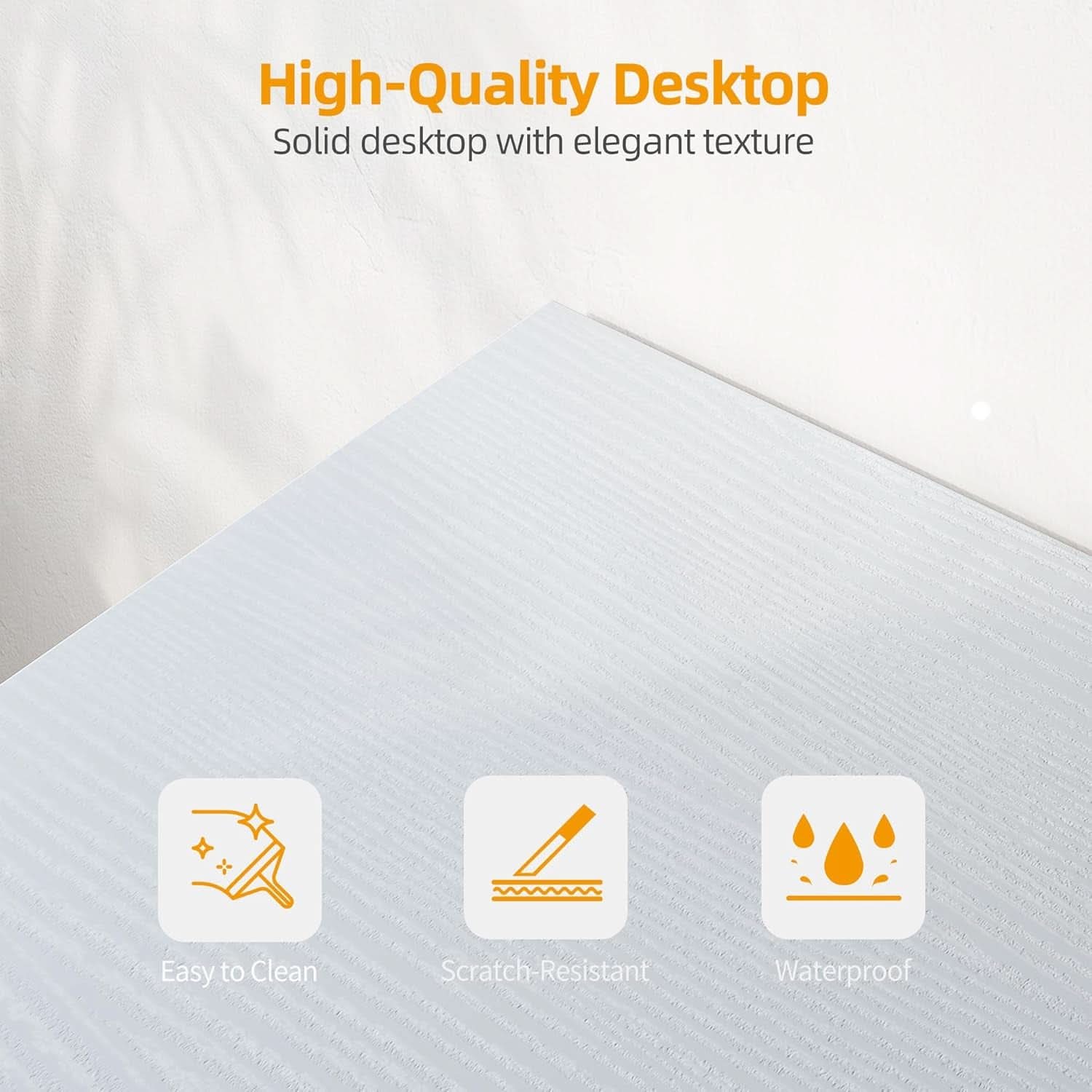 L Shaped Corner Desk 47 Inch With Power Outlets White - HearthHub