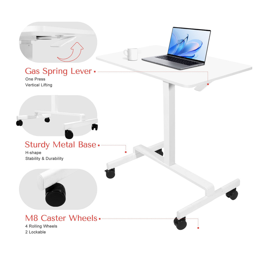Rolling Adjustable Standing Desk - HearthHub