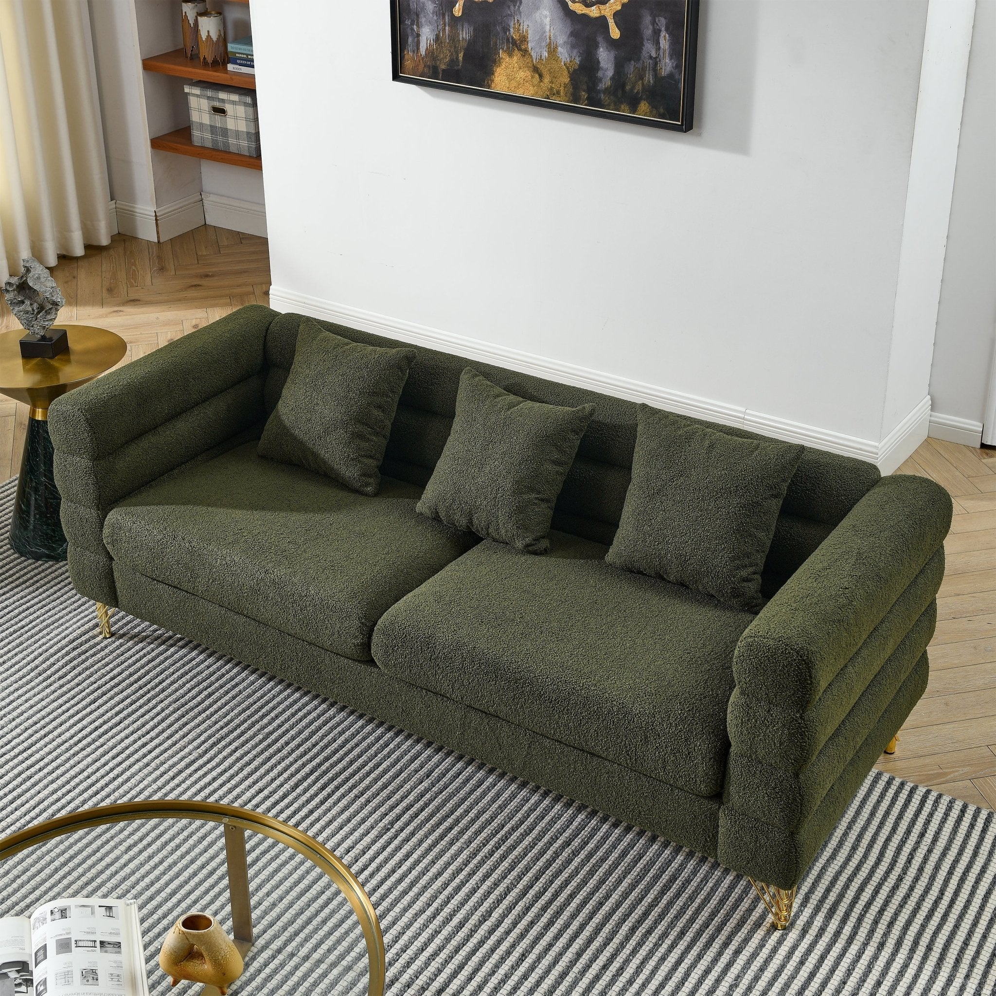 Green Teddy Sofa - HearthHub