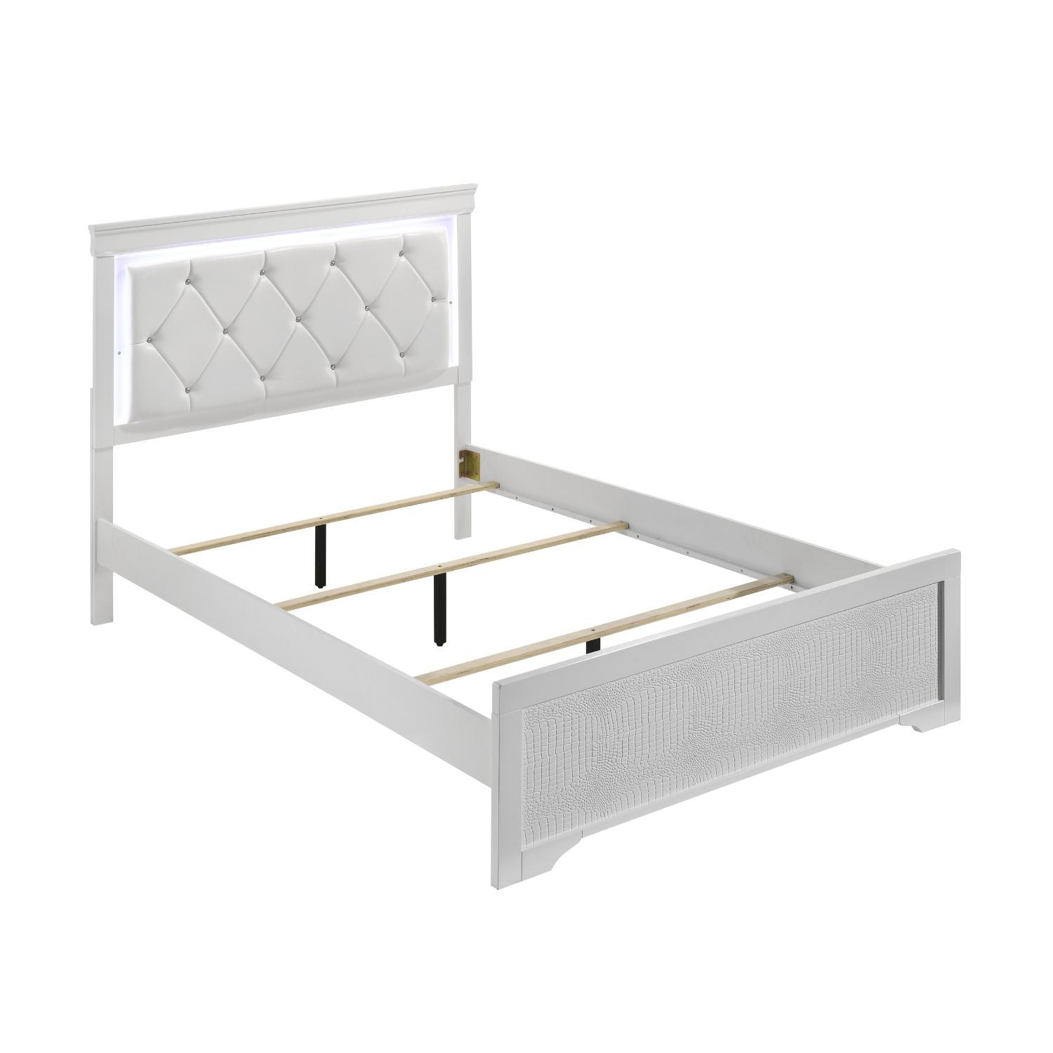 Blaze - Modern Bed With LED Headboard - HearthHub