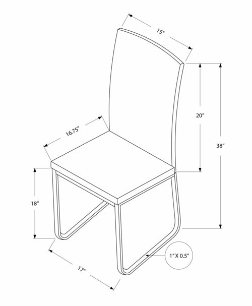 Set of 2 Grey Faux Leather and Chrome Dining Chairs - HearthHub