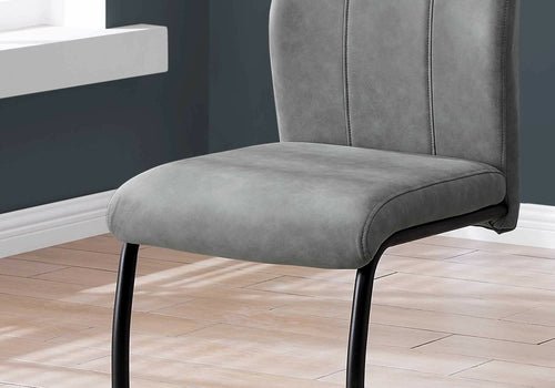 Two 77.5inches Fabric Black Metal and Polyester Dining Chairs - HearthHub