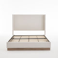 Hosford - Minimalist Upholstered Wingback Bed - HearthHub