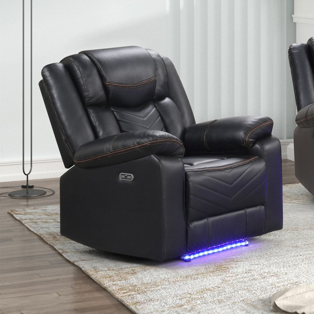 Challenger - LED Power Recliner Chair - HearthHub
