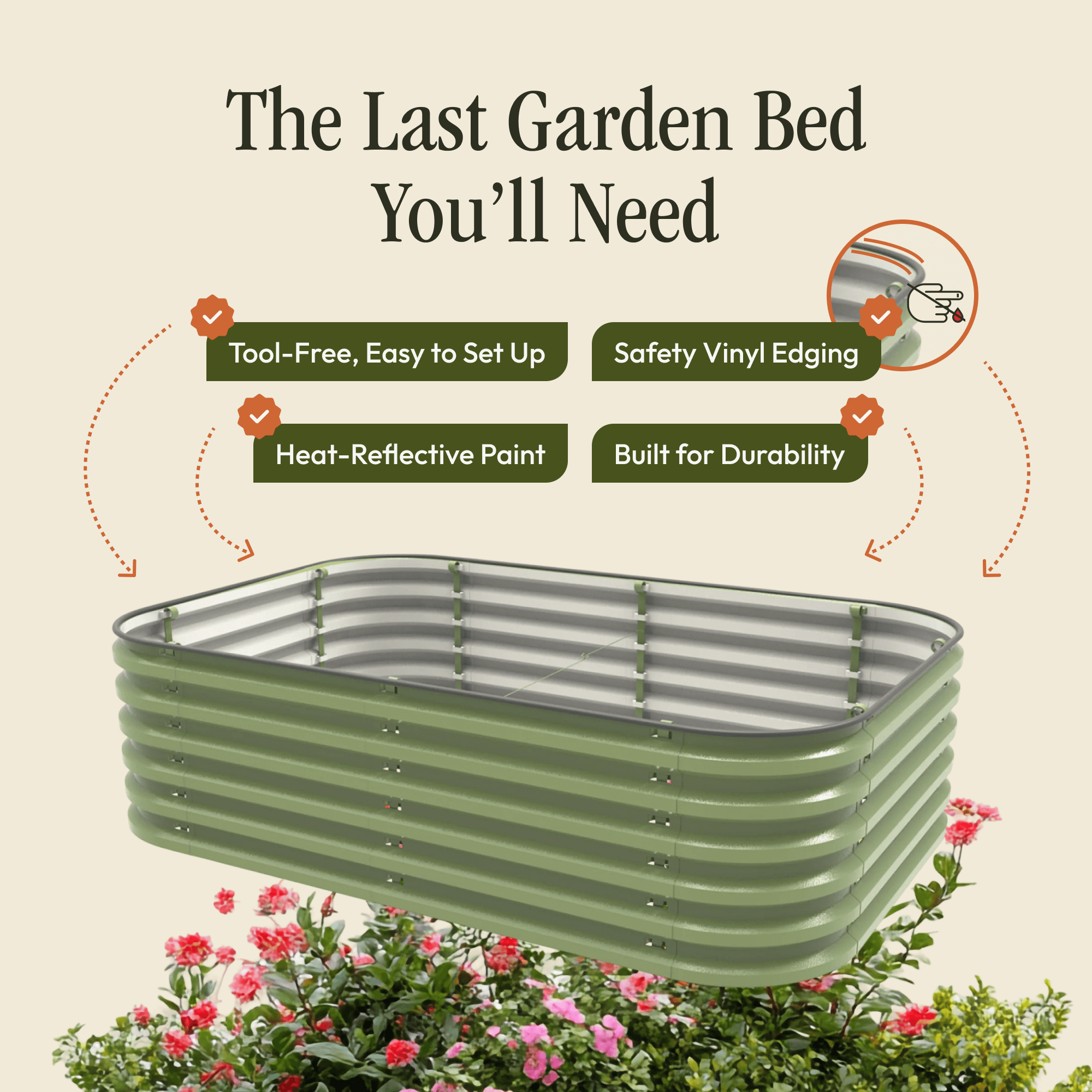 Gro - Rite "No Tools Needed" Premium Metal Raised Garden Bed Kit - HearthHub