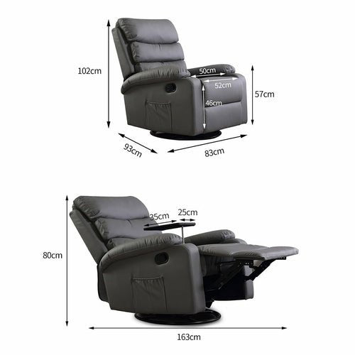 Levede Massage Chair Recliner Chairs Heated Lounge Sofa Armchair 360 - HearthHub