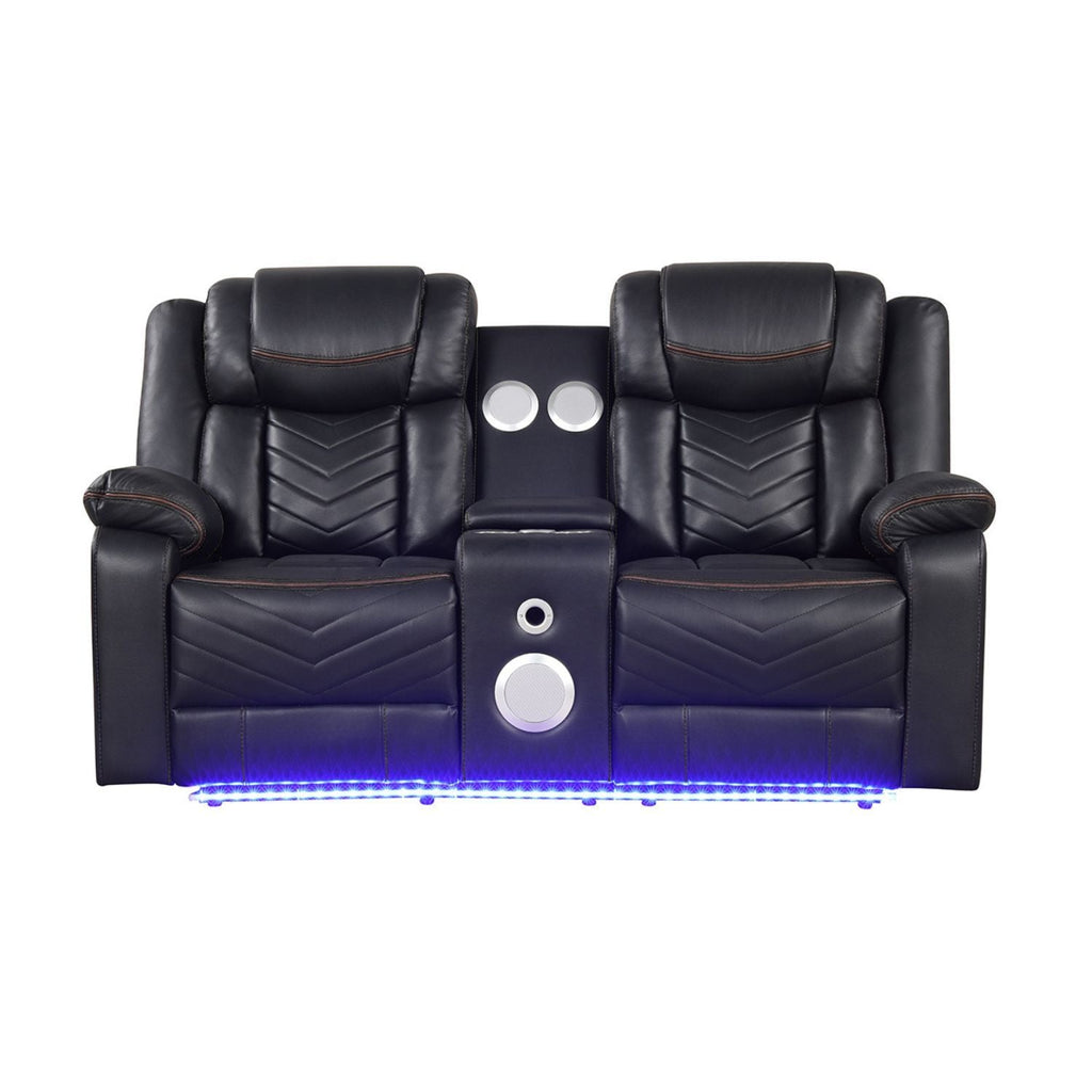Challenger - LED Power Recliner Loveseat - HearthHub