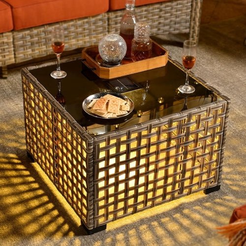 5 Piece Outdoor Patio Set With Swivel Chairs All Weather - HearthHub