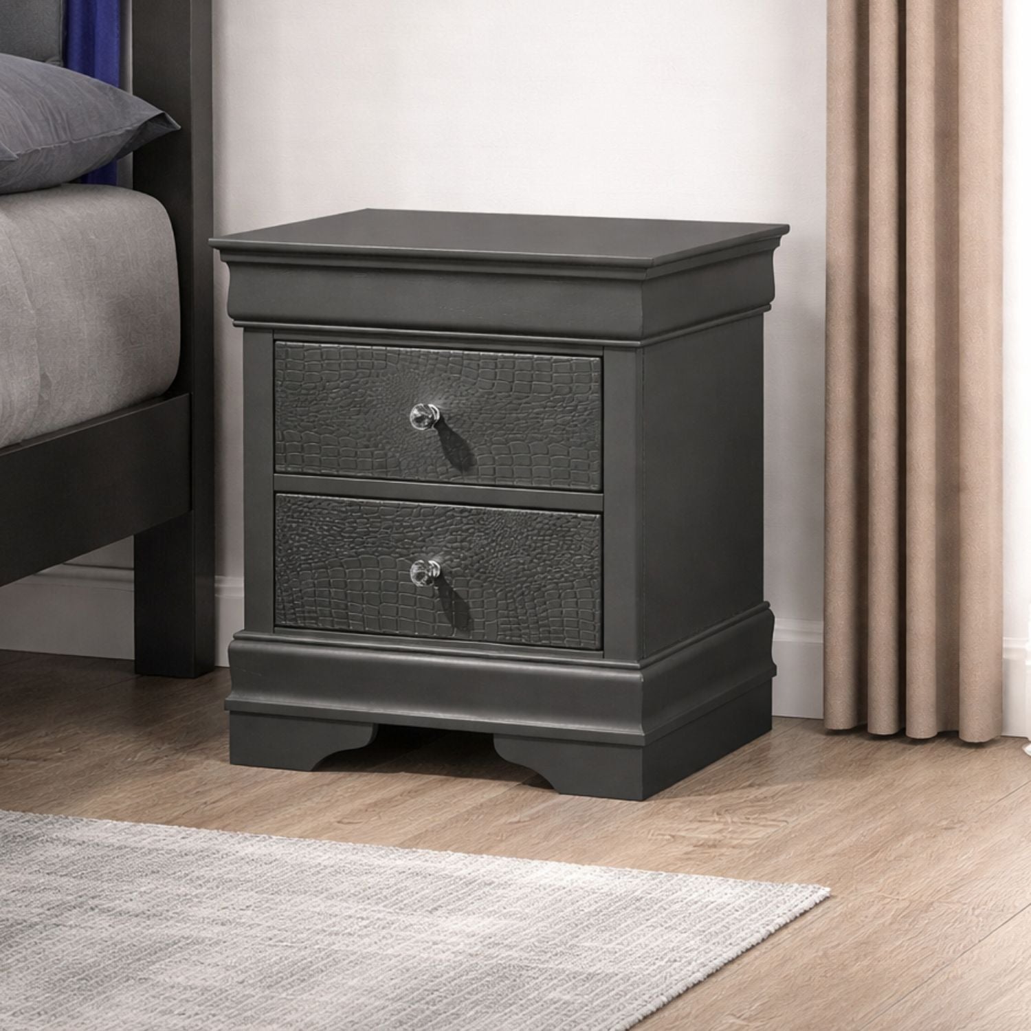 Blaze - 2 Drawer Nightstand - HearthHub