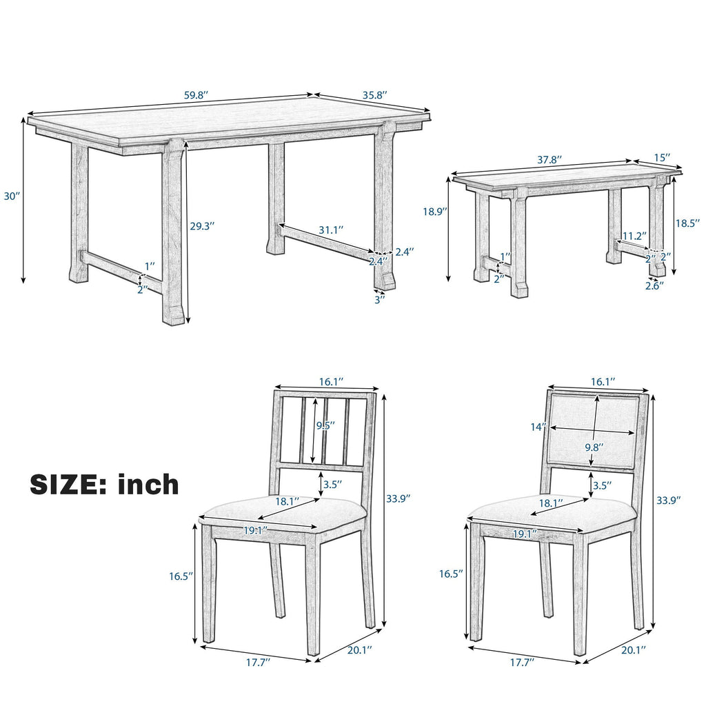6 Piece Kitchen & Dining Room Furniture - HearthHub