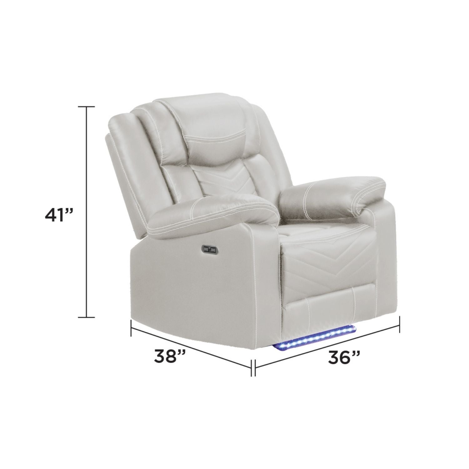 Challenger - LED Power Recliner Chair - HearthHub