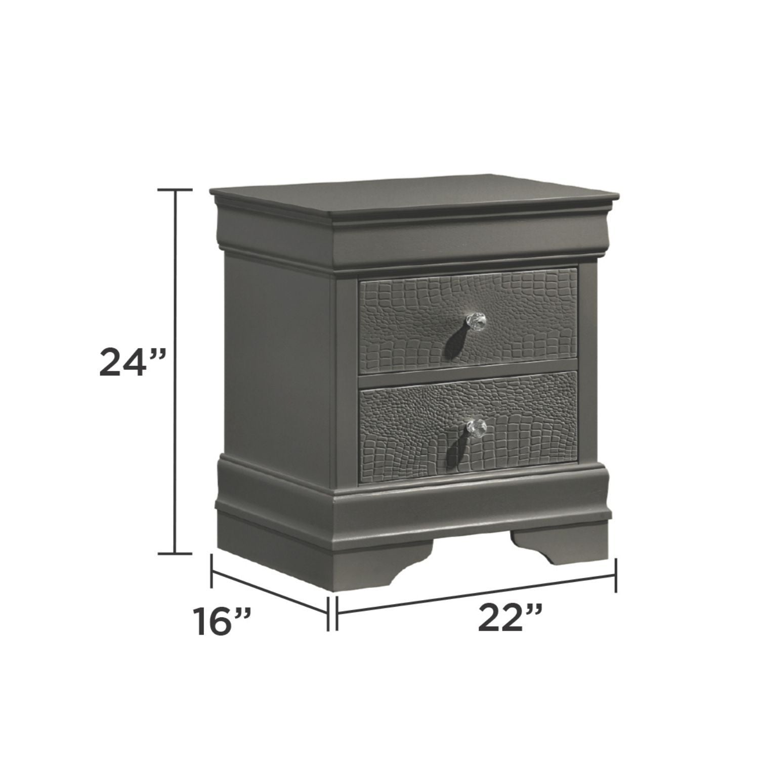 Blaze - 2 Drawer Nightstand - HearthHub