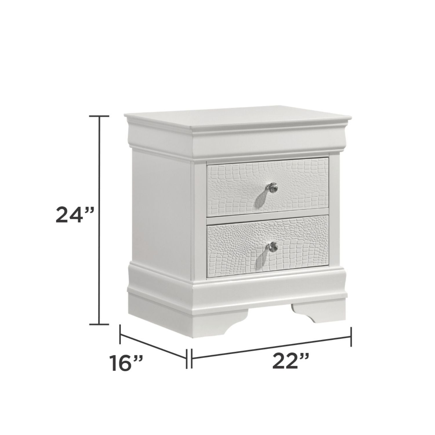 Blaze - 2 Drawer Nightstand - HearthHub
