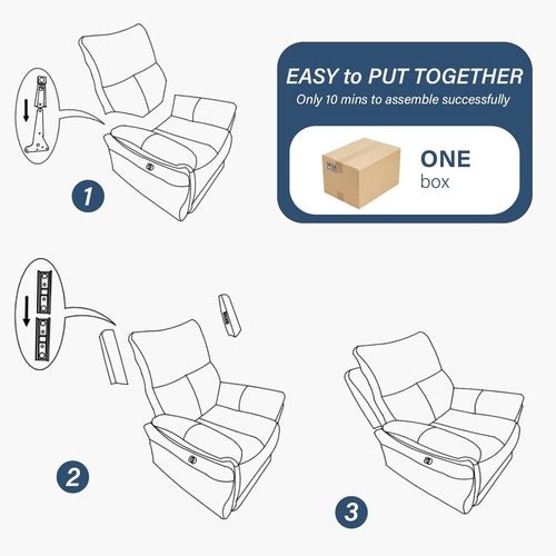 Swivel Rocker Recliner Chair Gray Fabric For Small Spaces - HearthHub