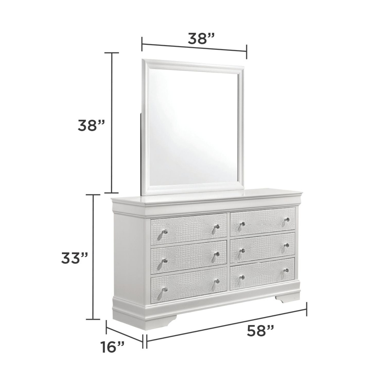 Blaze - Modern 6 Drawer Dresser - HearthHub