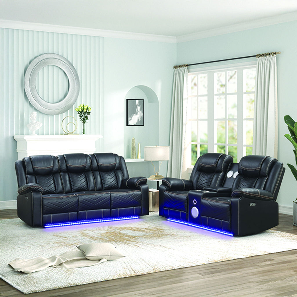 Challenger - LED Power Recliner Set - HearthHub