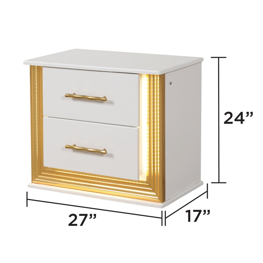 Obsession - Bedroom Set With LED - HearthHub