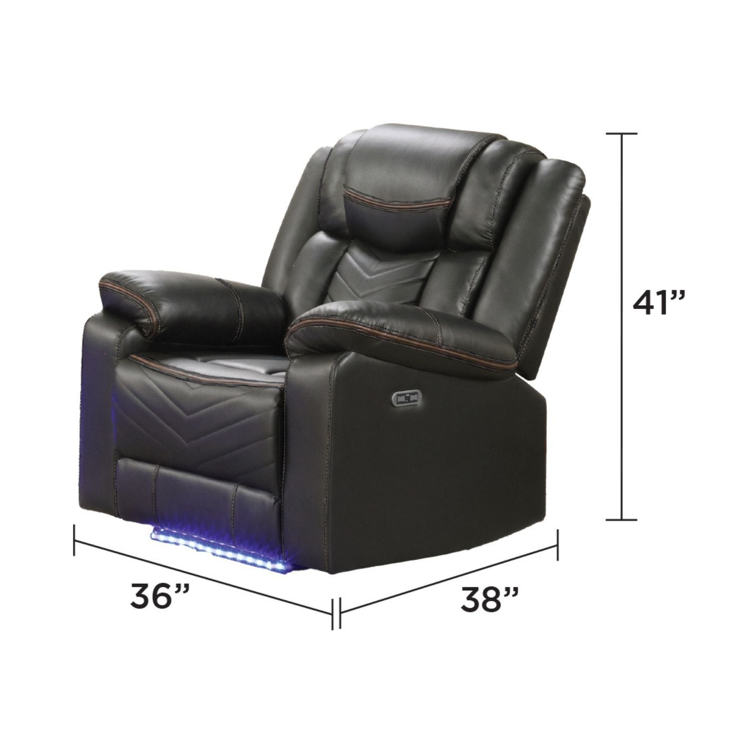 Challenger - LED Power Recliner Chair - HearthHub