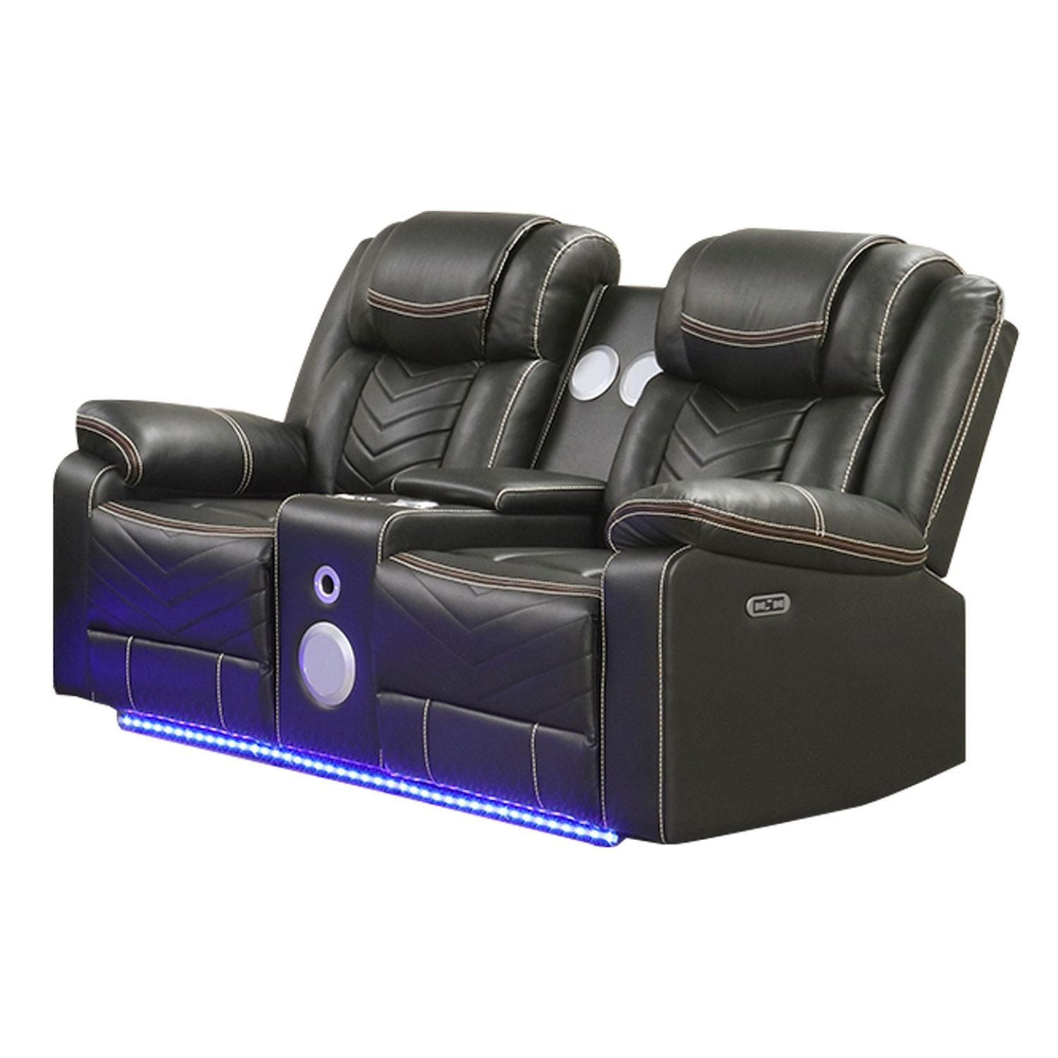 Challenger - LED Power Recliner Loveseat - HearthHub