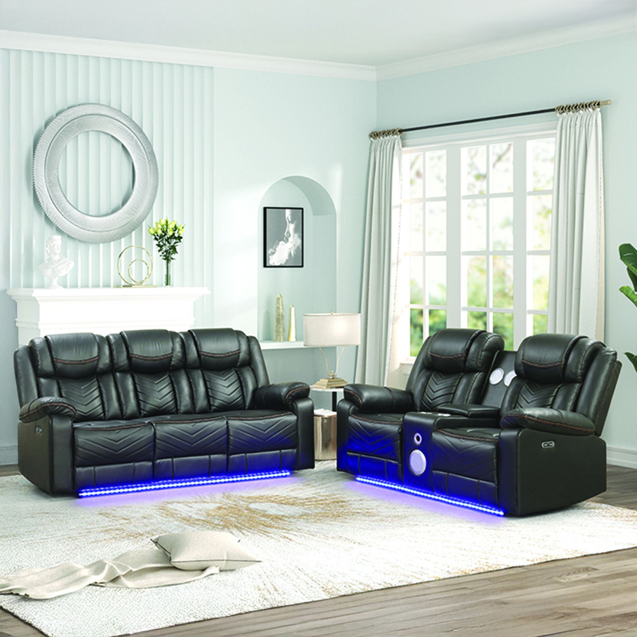 Challenger - LED Power Recliner Set - HearthHub