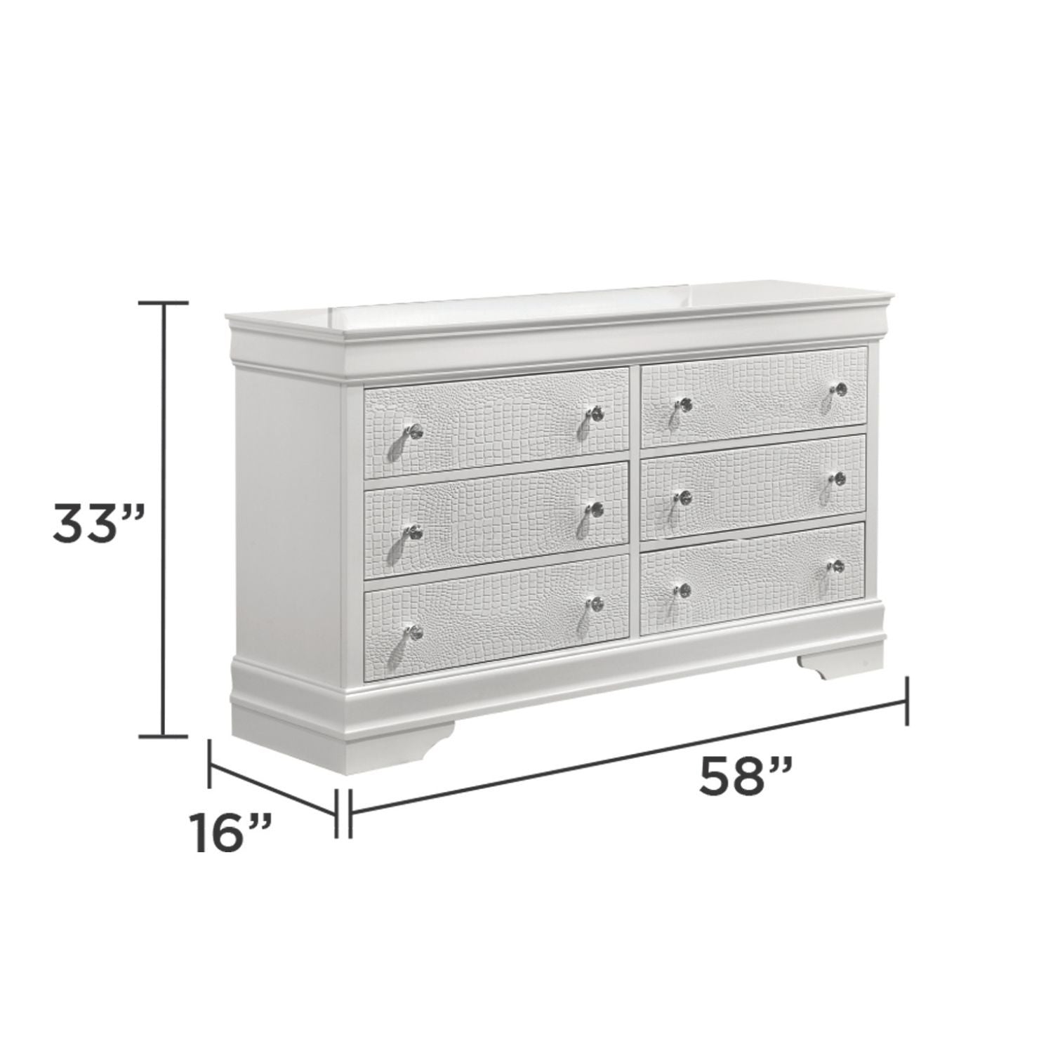 Blaze - Modern 6 Drawer Dresser - HearthHub