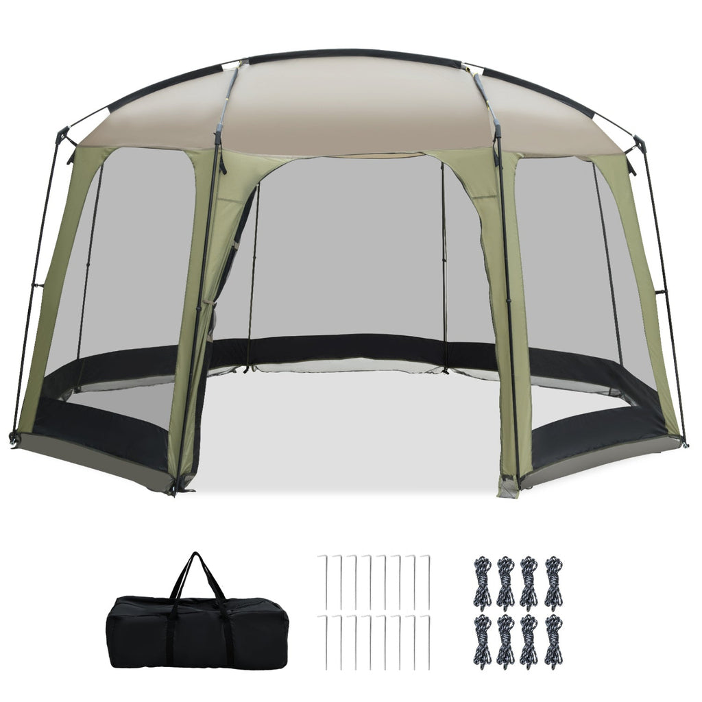 6 - 8 Person Netted Canopy Tent with Zippered Door - HearthHub