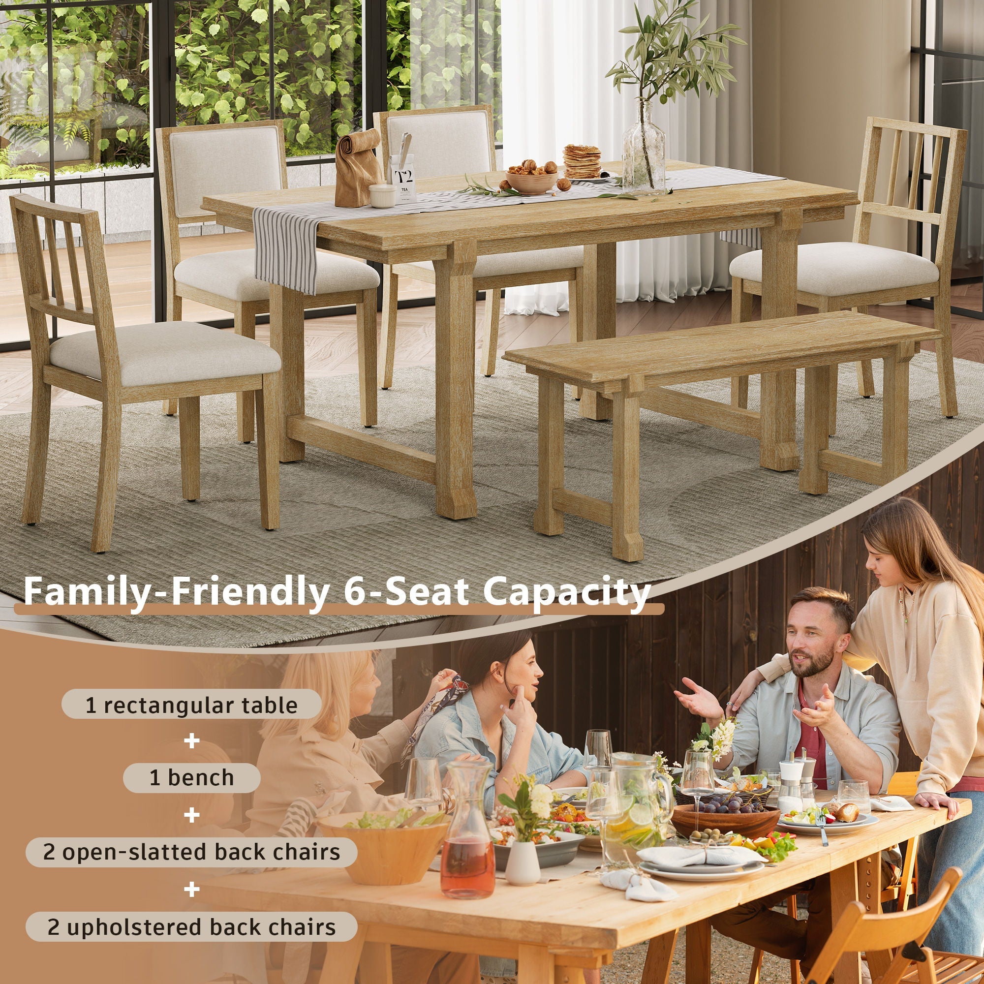 6 Piece Kitchen & Dining Room Furniture - HearthHub
