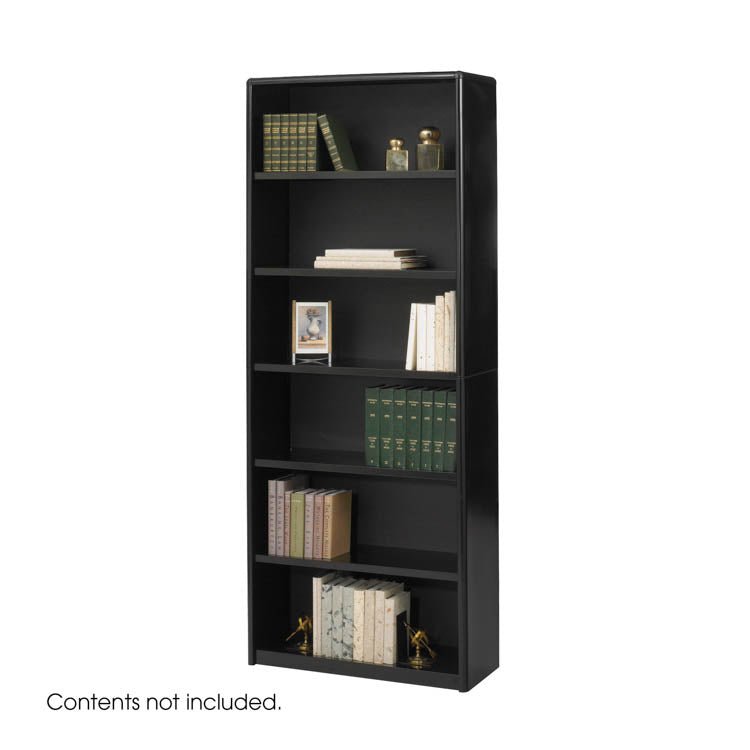 6-Shelf Bookcase — Black