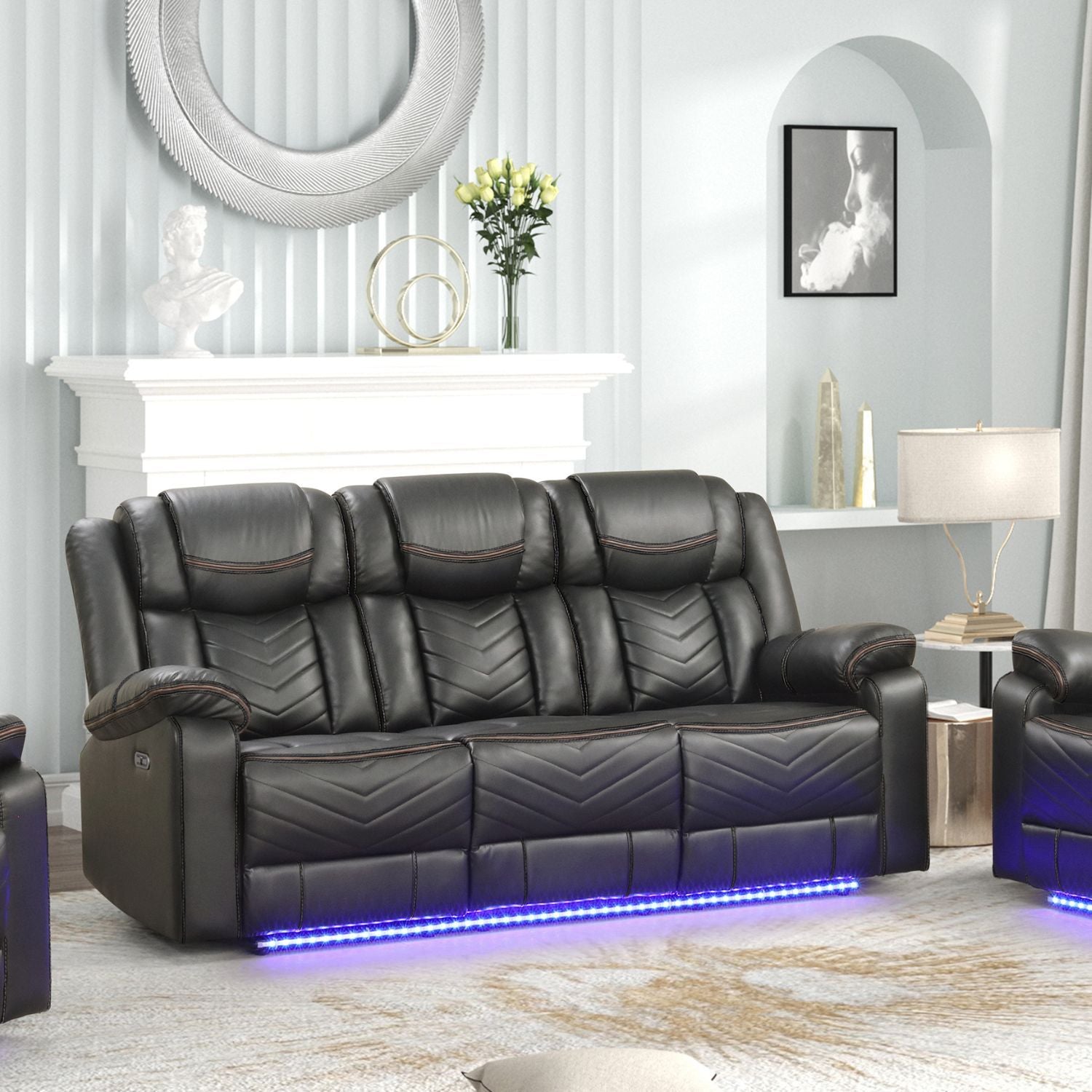 Challenger - LED Power Recliner Set - HearthHub