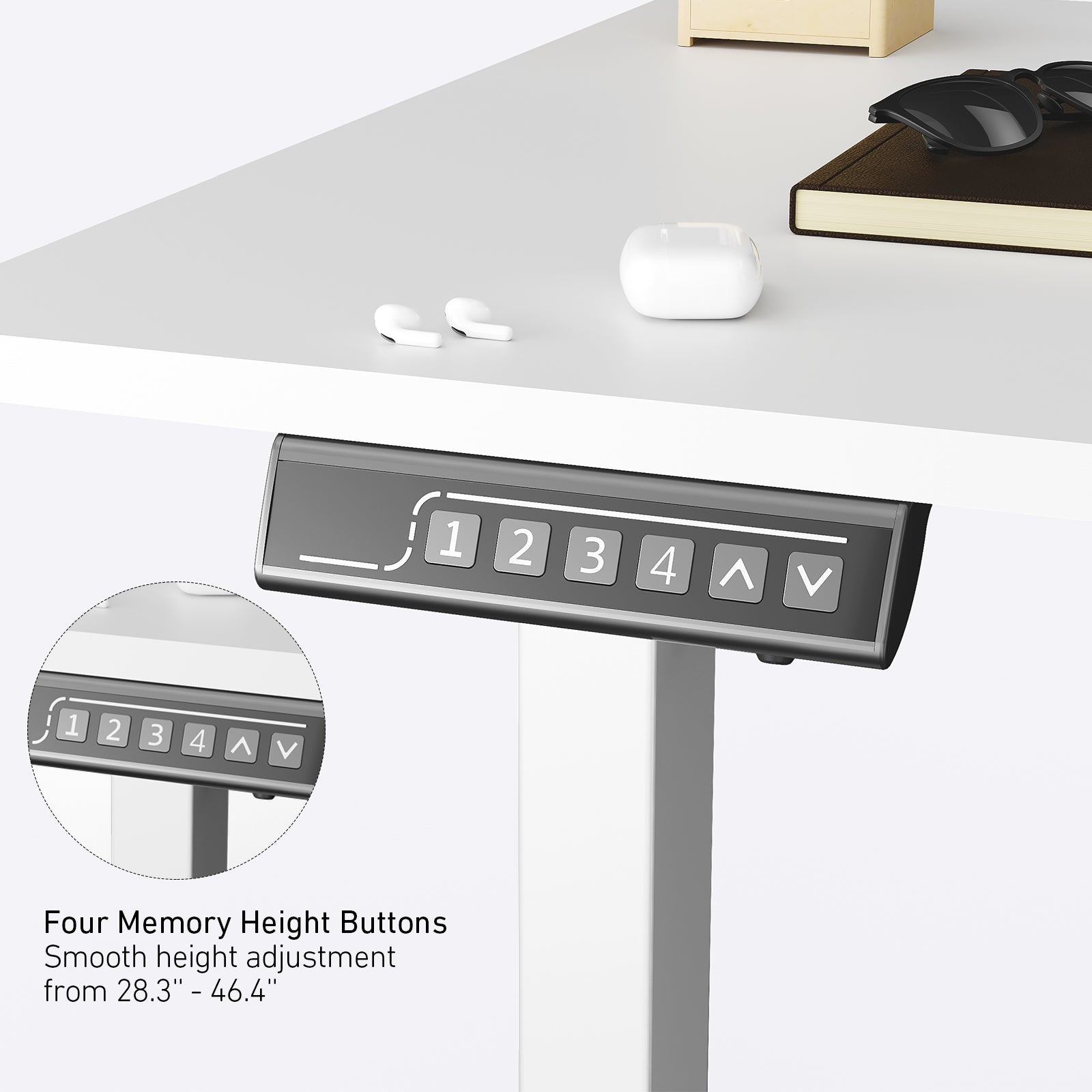 DeerRun®Electric Standing Desk, 39 x 23 Inches Height Adjustable - HearthHub