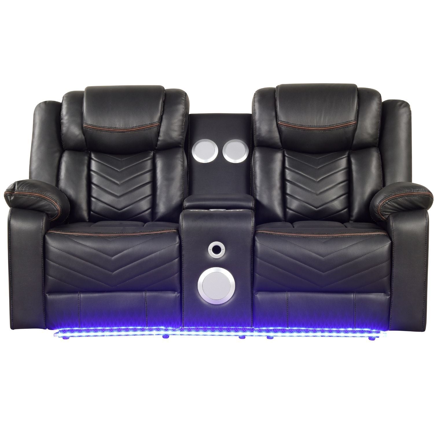 Challenger - LED Power Recliner Loveseat - HearthHub