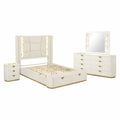 La Pierre - Bedroom Set With Upholstered LED Bed - HearthHub
