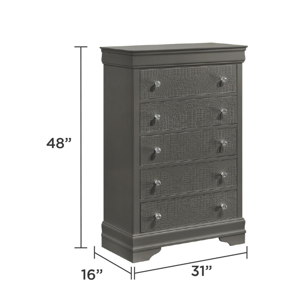 Blaze - Modern 5 Drawer Chest - HearthHub