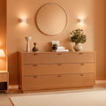 SixtyThreeInch Dresser With Deep Drawers NaturalFinish - HearthHub