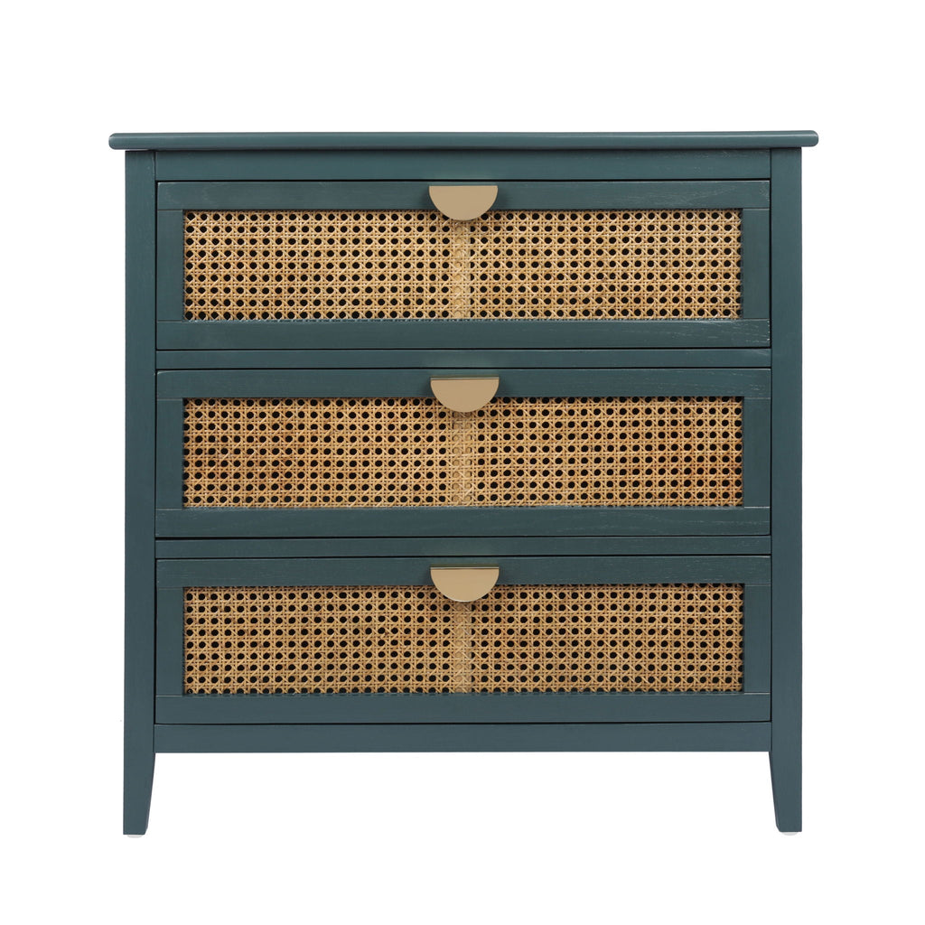 3 Drawer Cabinet, Natural Rattan, American Furniture - HearthHub