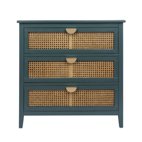 3 Drawer Cabinet, Natural Rattan, American Furniture - HearthHub