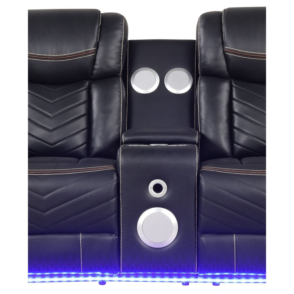 Challenger - LED Power Recliner Loveseat - HearthHub