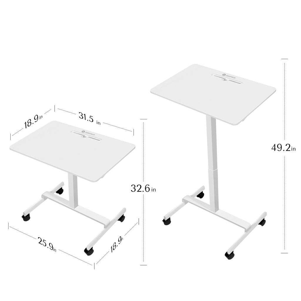 Rolling Adjustable Standing Desk - HearthHub