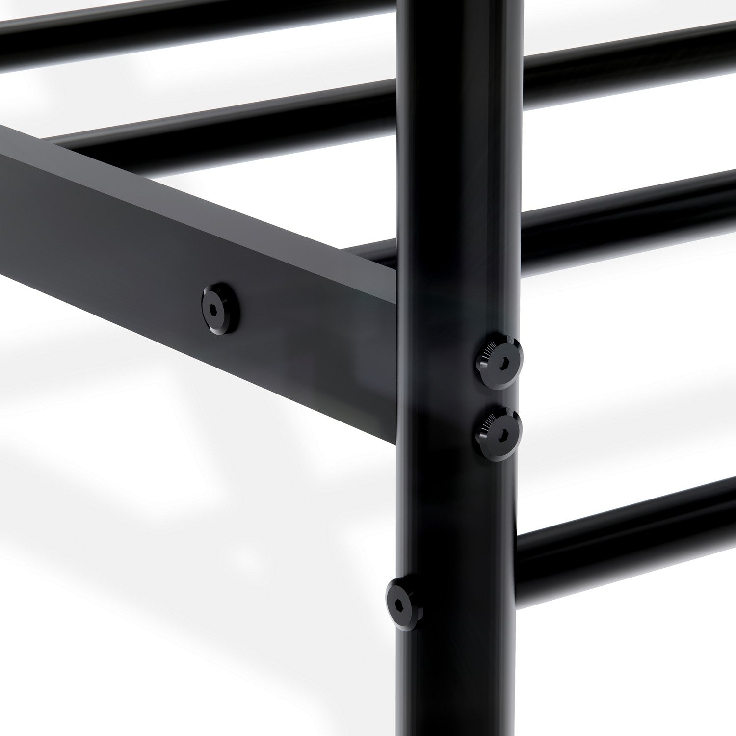 EAST WEST FURNITURE - ATQCBLK - Anniston Canopy Bed with Deluxe Style Headboard and Footboard - Luxurious Metal Frame in Powder Coating Black - HearthHub