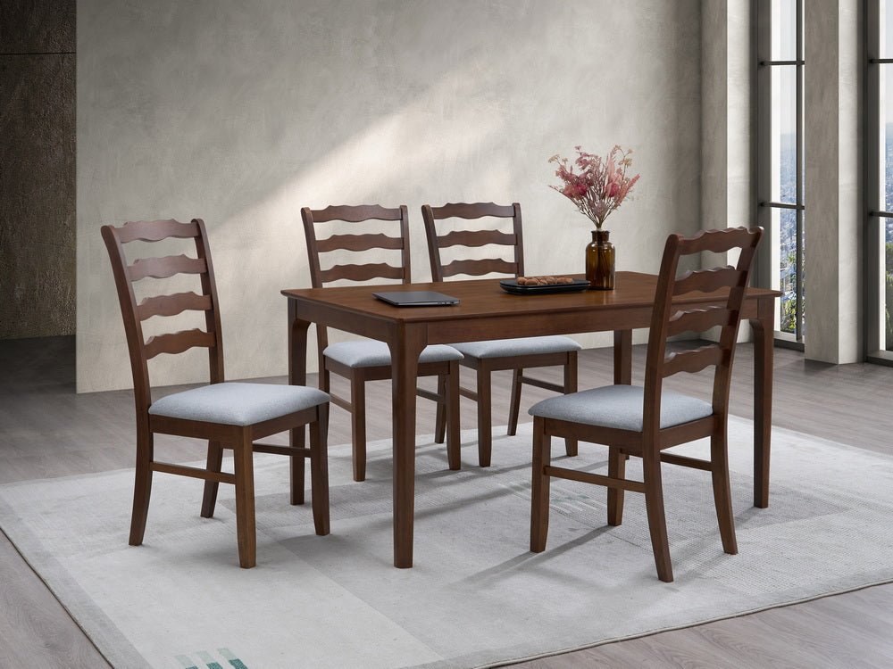 ACTU Farmhouse Dining Table Set with Upholstered Chairs for 4–6 - HearthHub